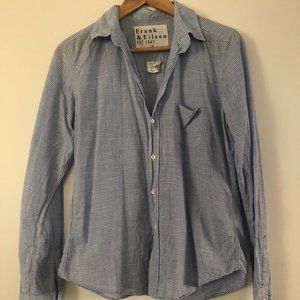 Frank & Eileen Blue Tiny Gingham Barry Button Down
